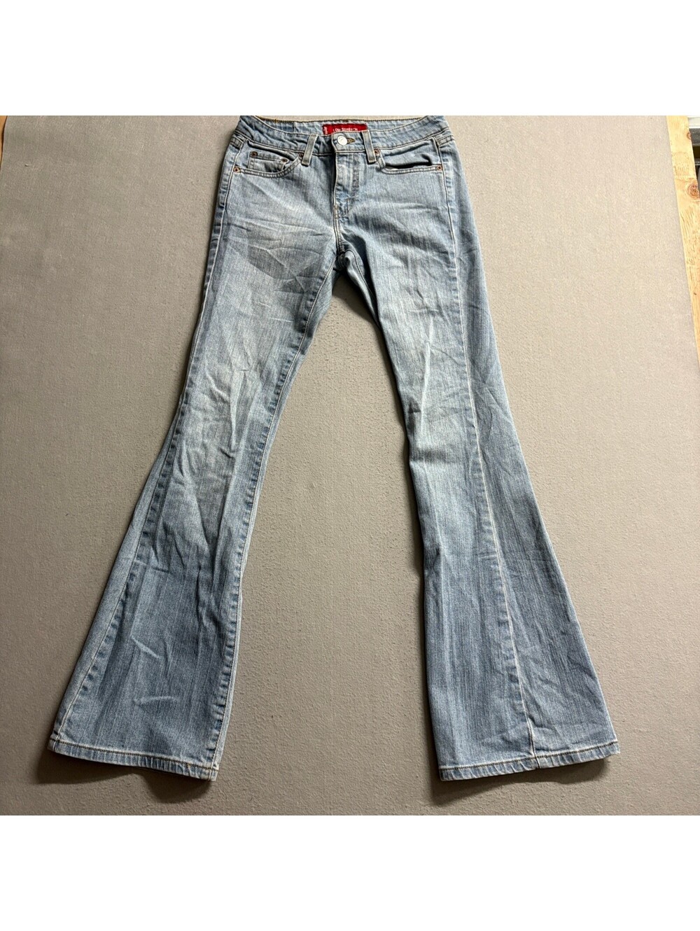 Levis 519 Low Flare Jeans Juniors Size 3 L Blue Denim Low Stretch Y2K